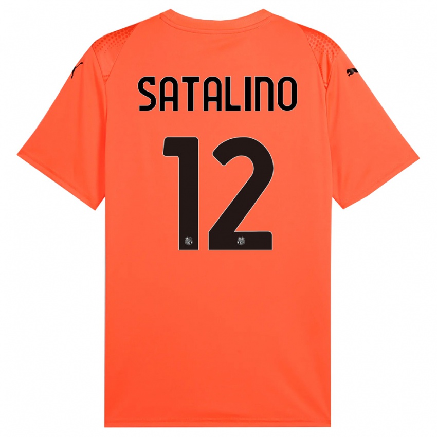 נשים ג'אקומו סטלינו #12 שחור כתום חולצת שוער 2025/26 חולצה קצרה