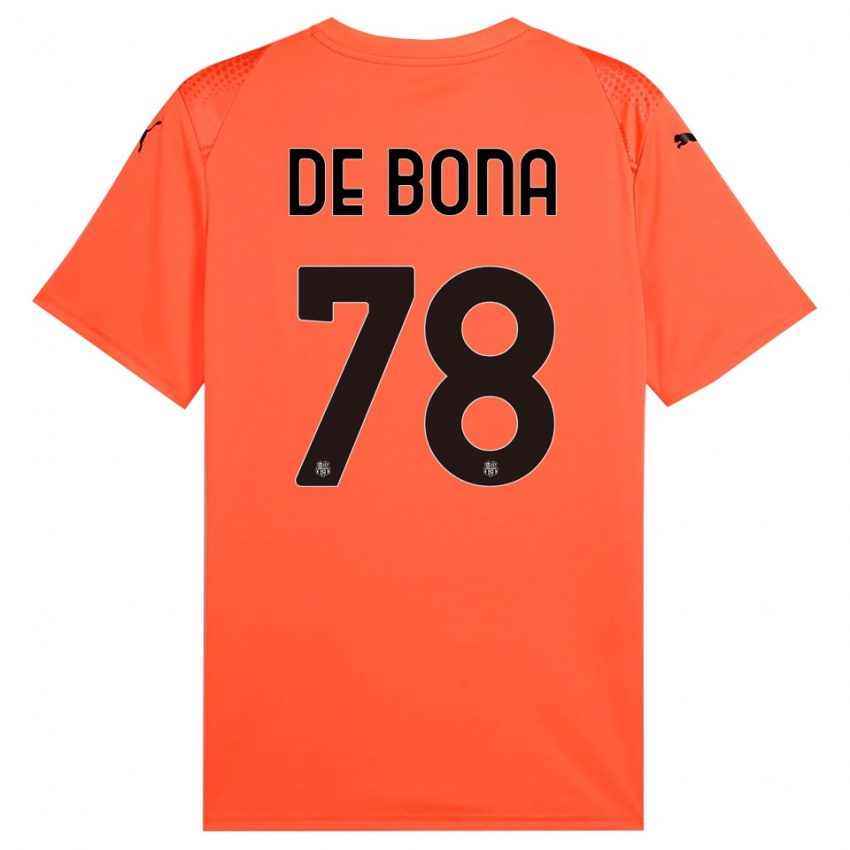 נשים פרנצ'סקה דה בונה #78 שחור כתום חולצת שוער 2025/26 חולצה קצרה