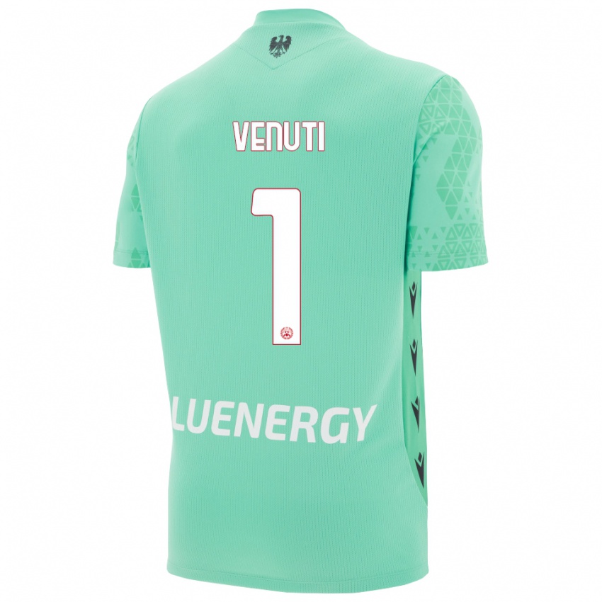 נשים Gioele Venuti #1 שחור אקוומרין חולצת שוער 2025/26 חולצה קצרה