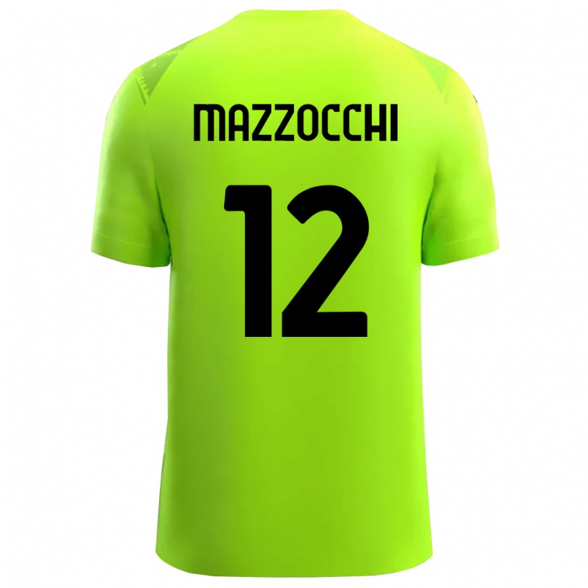 נשים Alessandro Mazzocchi #12 ירוק דשא שחור חולצת שוער 2025/26 חולצה קצרה