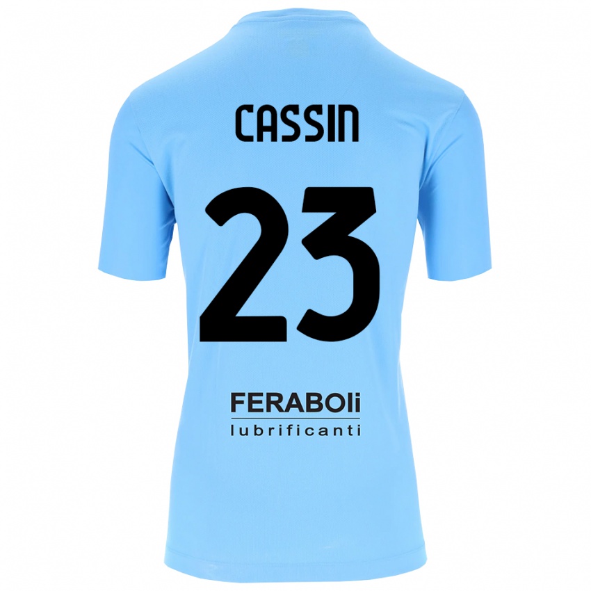 נשים Marco Cassin #23 שחור תכלת חולצת שוער 2025/26 חולצה קצרה