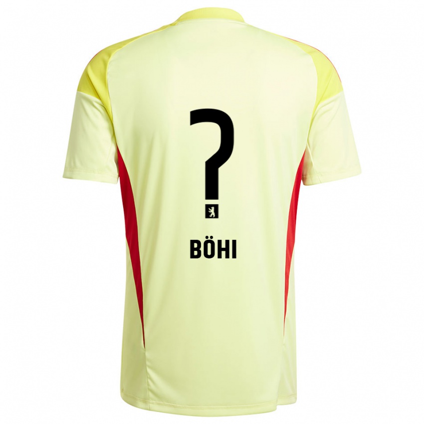 נשים Nadine Böhi #0 צהוב בהיר שחור חולצת שוער 2025/26 חולצה קצרה