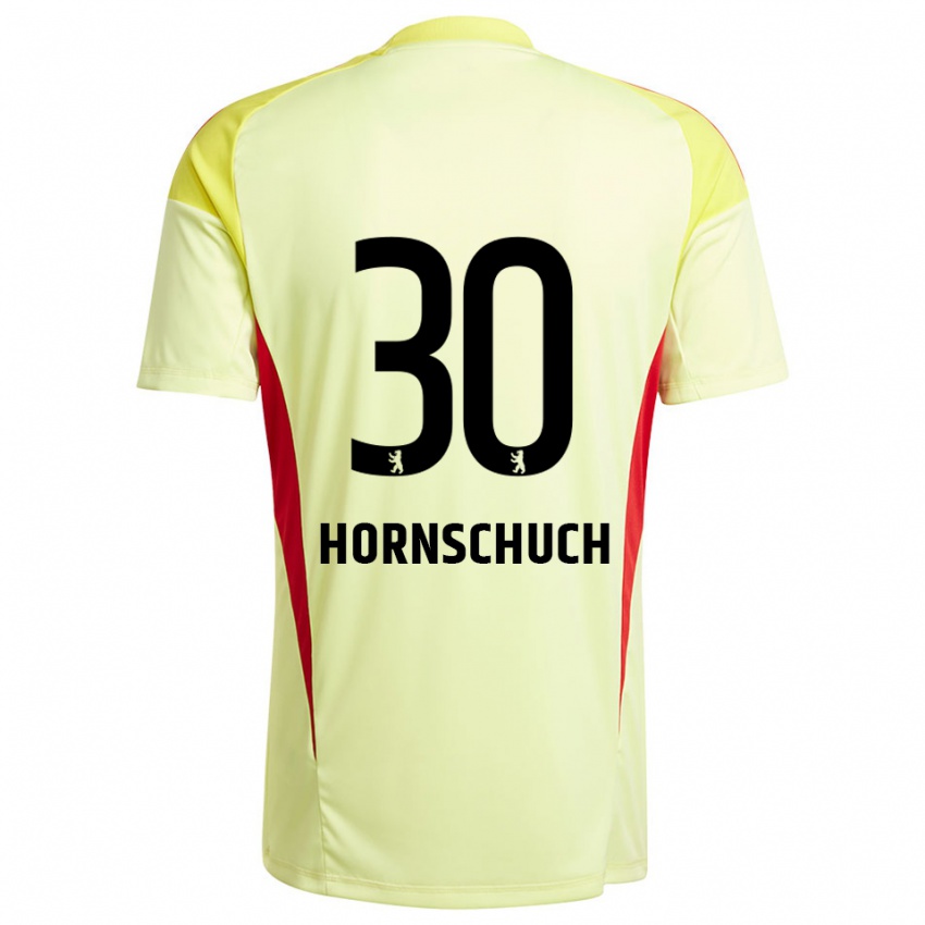 נשים שרה הורנשיץ' #30 צהוב בהיר שחור חולצת שוער 2025/26 חולצה קצרה