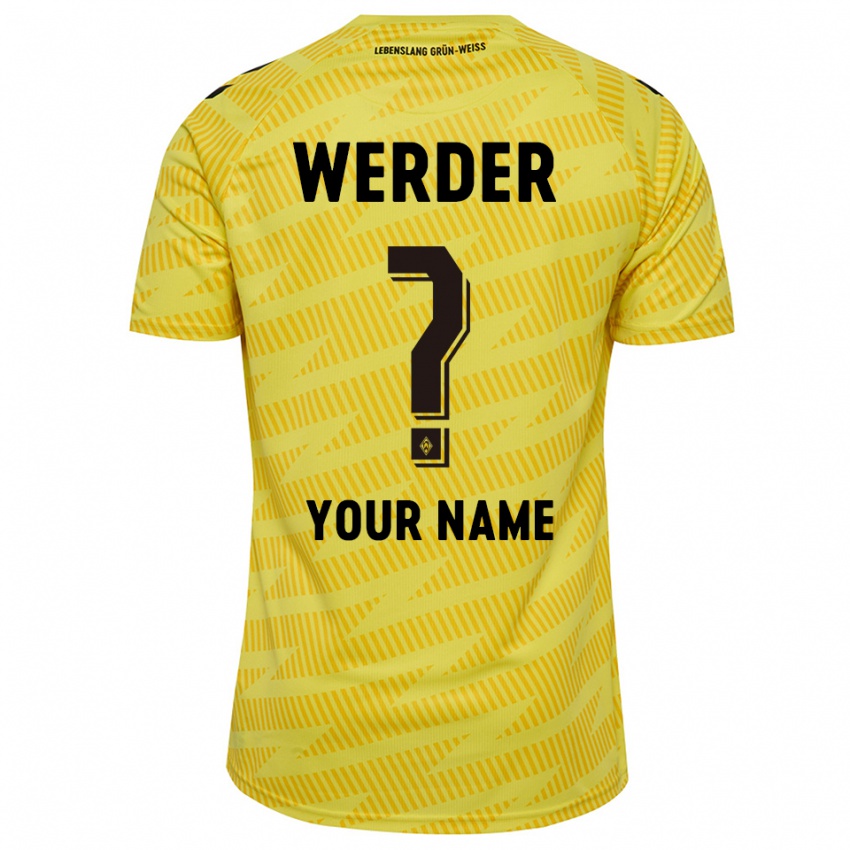 נשים ורדר ברמן שחור צהוב חולצת שוער 2025/26 חולצה קצרה