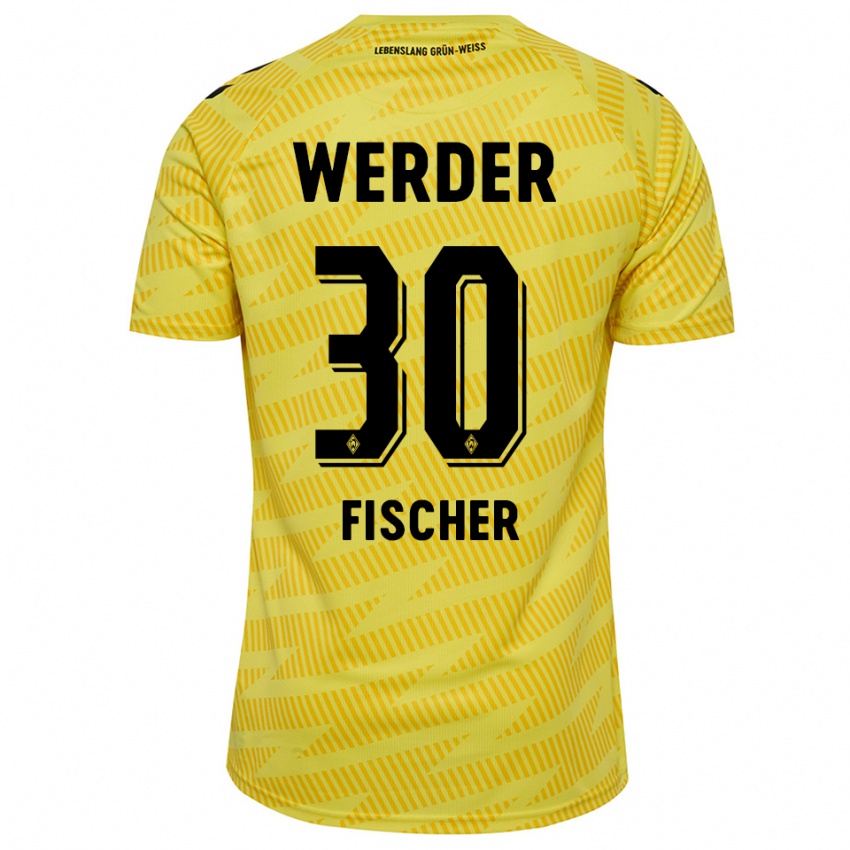 נשים Vanessa Fischer #30 שחור צהוב חולצת שוער 2025/26 חולצה קצרה