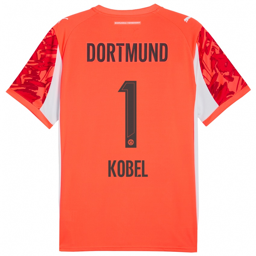 נשים גרגור קובל #1 כתום אדום חולצת שוער 2025/26 חולצה קצרה