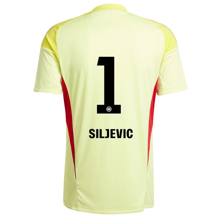 נשים אמיל סילייביץ׳ #1 צהוב בהיר שחור חולצת שוער 2025/26 חולצה קצרה