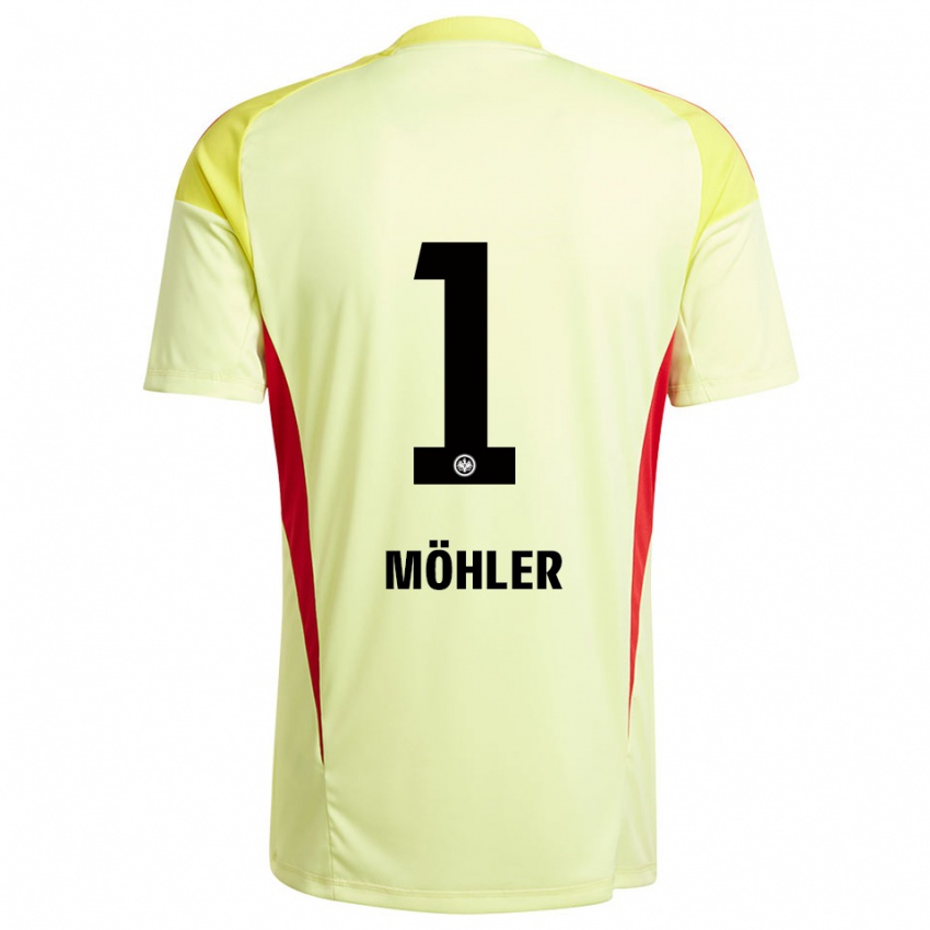 נשים Emil Möhler #1 צהוב בהיר שחור חולצת שוער 2025/26 חולצה קצרה