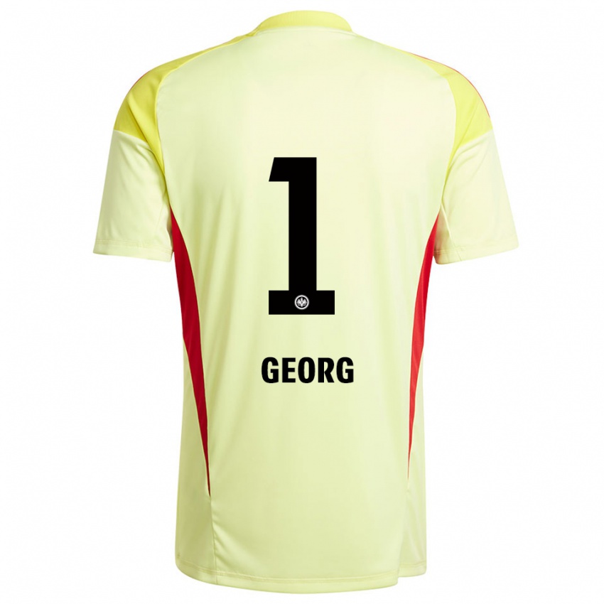 נשים Hannes Georg #1 צהוב בהיר שחור חולצת שוער 2025/26 חולצה קצרה