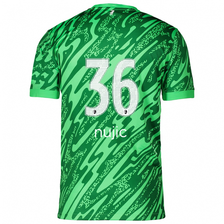 נשים לוקה אנטוניו נוייץ׳ #36 ירוק לבן חולצת שוער 2025/26 חולצה קצרה