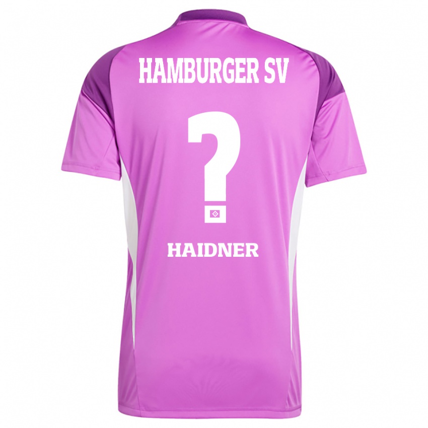 נשים Larissa Haidner #0 סגול לבן לילך חולצת שוער 2025/26 חולצה קצרה