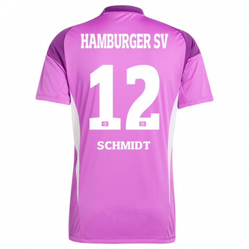 נשים בנט שמידט #12 סגול לבן לילך חולצת שוער 2025/26 חולצה קצרה