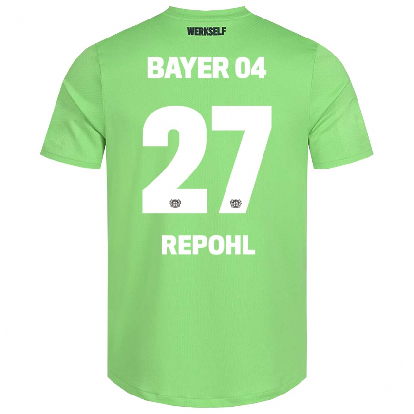 נשים פרדריקה רפול #27 לבן ירוק בהיר חולצת שוער 2025/26 חולצה קצרה