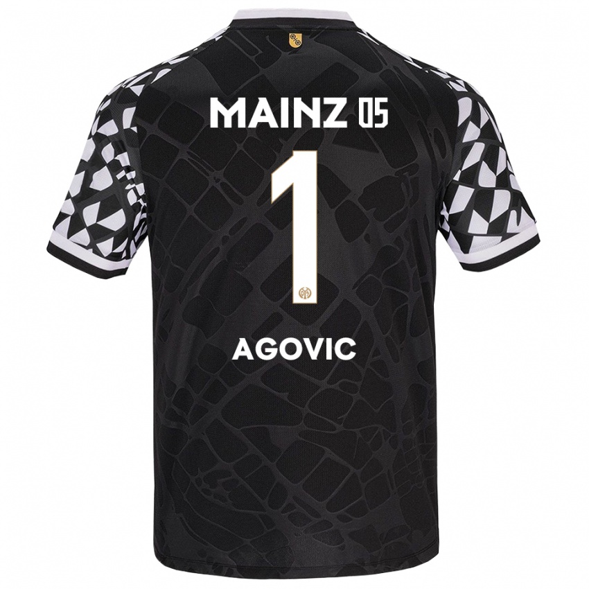 נשים דאריס אגוביץ׳ #1 שחור לבן חולצת שוער 2025/26 חולצה קצרה