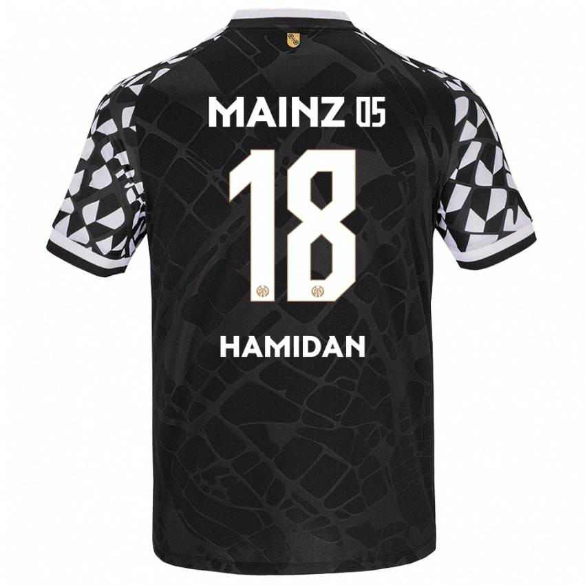 נשים אילייאס חמידאן #18 שחור לבן חולצת שוער 2025/26 חולצה קצרה