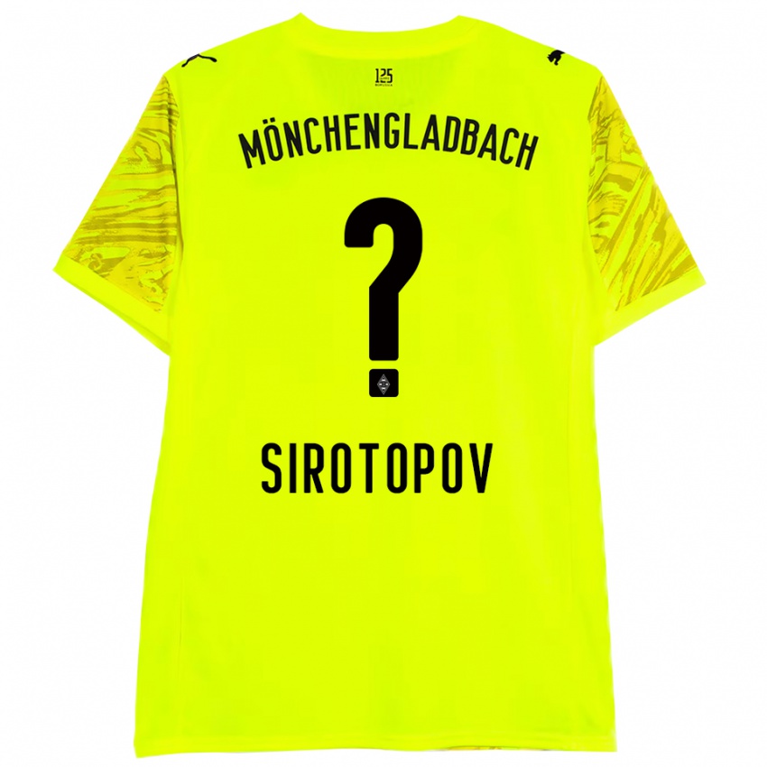 נשים Artem Sirotopov #0 שחור צהוב חולצת שוער 2025/26 חולצה קצרה