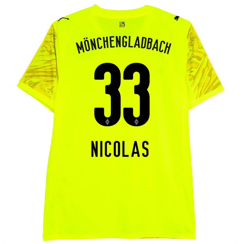 נשים מוריץ ניקולאס #33 שחור צהוב חולצת שוער 2025/26 חולצה קצרה