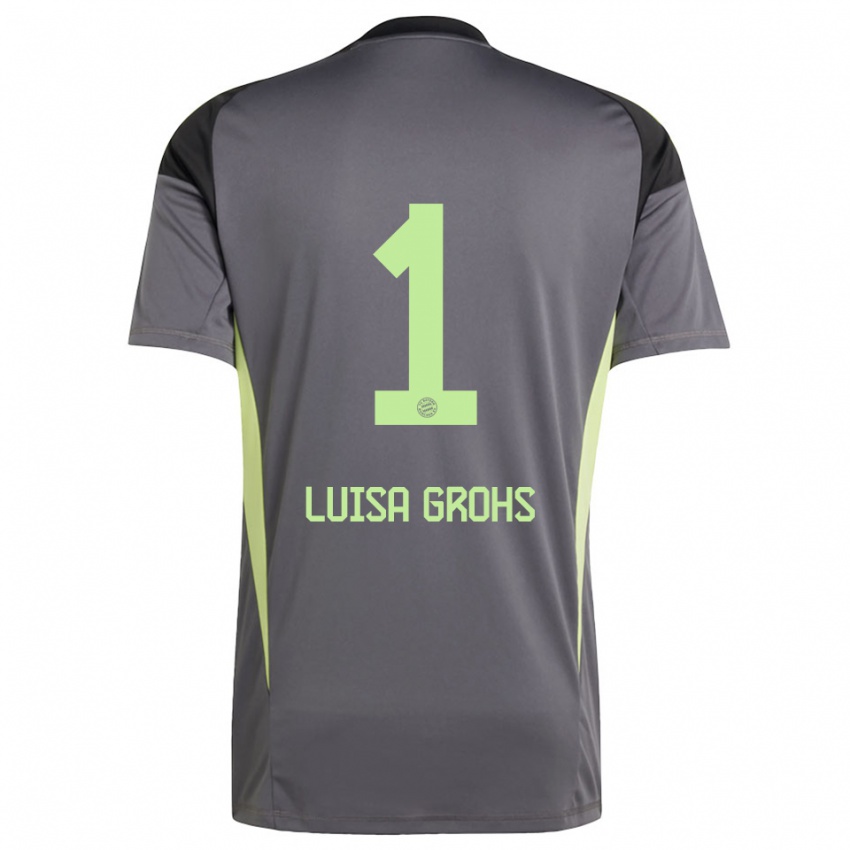 נשים מריה לואיזה גרוס #1 צהוב ירוק שחור חולצת שוער 2025/26 חולצה קצרה