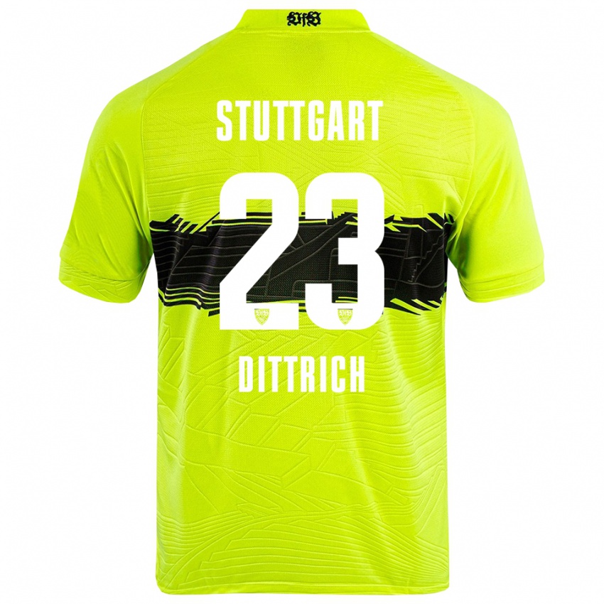 נשים רובין דיטריך #23 צהוב ירוק שחור חולצת שוער 2025/26 חולצה קצרה