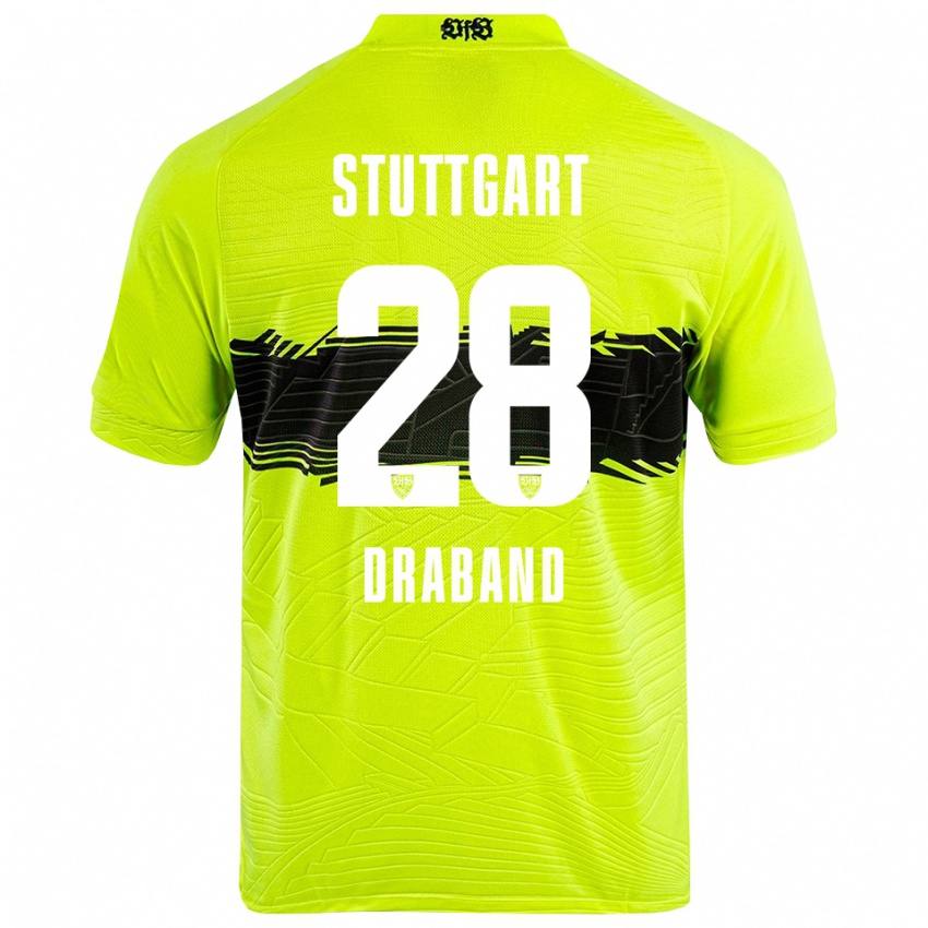 נשים דומיניק דראבנד #28 צהוב ירוק שחור חולצת שוער 2025/26 חולצה קצרה