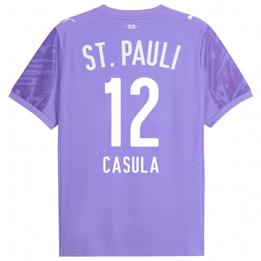 נשים David Casula #12 שחור סגול בינוני חולצת שוער 2025/26 חולצה קצרה