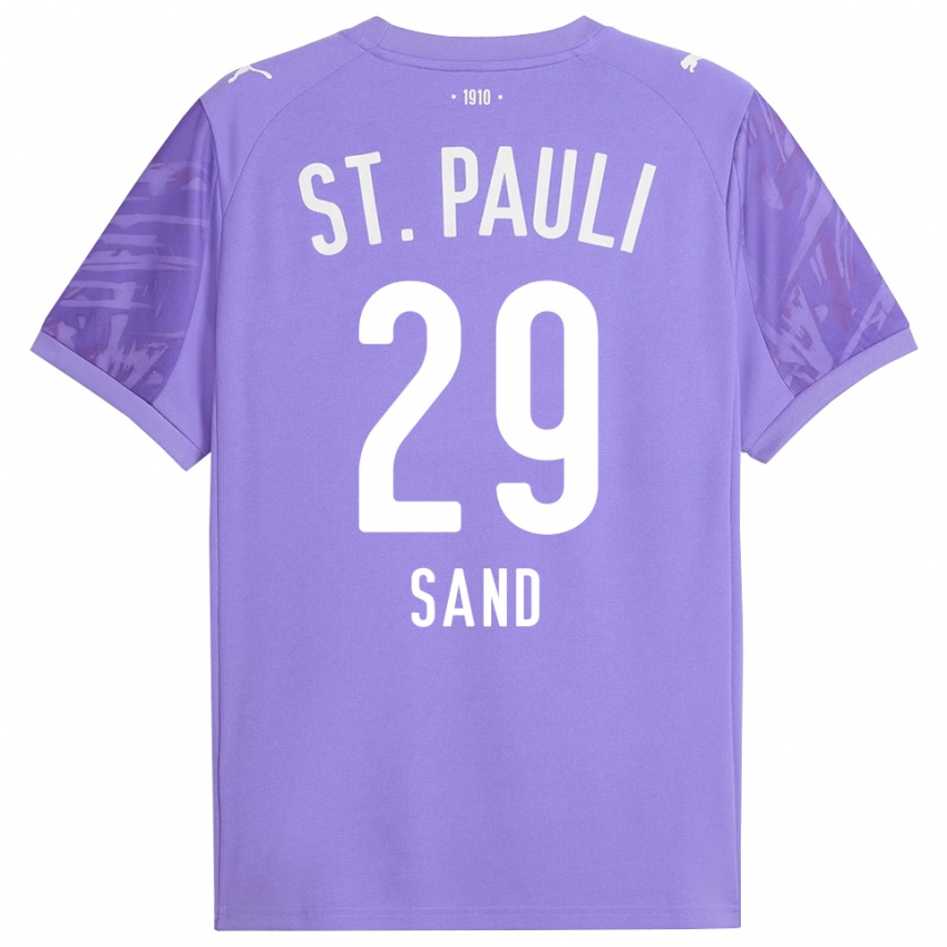 נשים Christoffer Sand #29 שחור סגול בינוני חולצת שוער 2025/26 חולצה קצרה