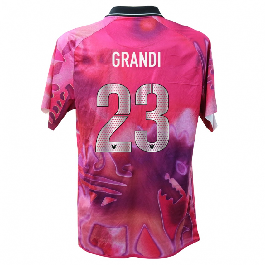 נשים Matteo Grandi #23 ורוד עמוק חולצת שוער 2025/26 חולצה קצרה