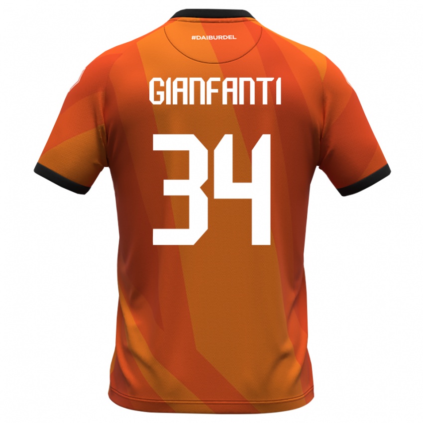 נשים Simone Gianfanti #34 לבן אלמוג שחור חולצת שוער 2025/26 חולצה קצרה