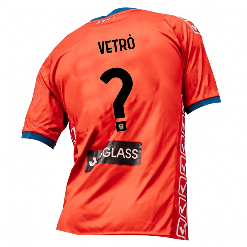 נשים Antonio Vetrò #0 כתום אדום חולצת שוער 2025/26 חולצה קצרה