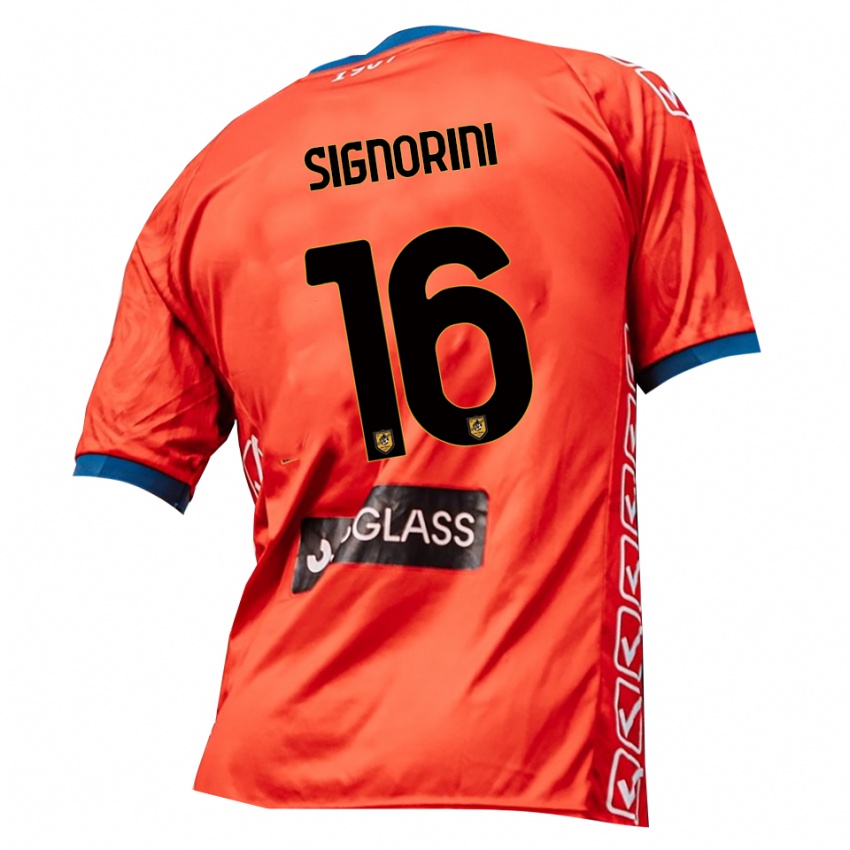 נשים אלסנדרו סיניוריני #16 כתום אדום חולצת שוער 2025/26 חולצה קצרה