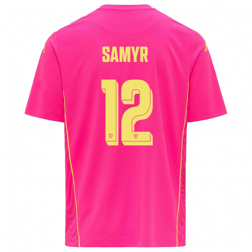 נשים וואליד סמיר #12 צהוב ורוד עמוק חולצת שוער 2025/26 חולצה קצרה