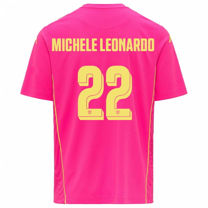 נשים מטאו מיקלה לאונרדו #22 צהוב ורוד עמוק חולצת שוער 2025/26 חולצה קצרה