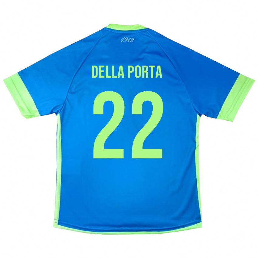 נשים סימון דלה פורטה #22 צהוב ירוק כחול חולצת שוער 2025/26 חולצה קצרה