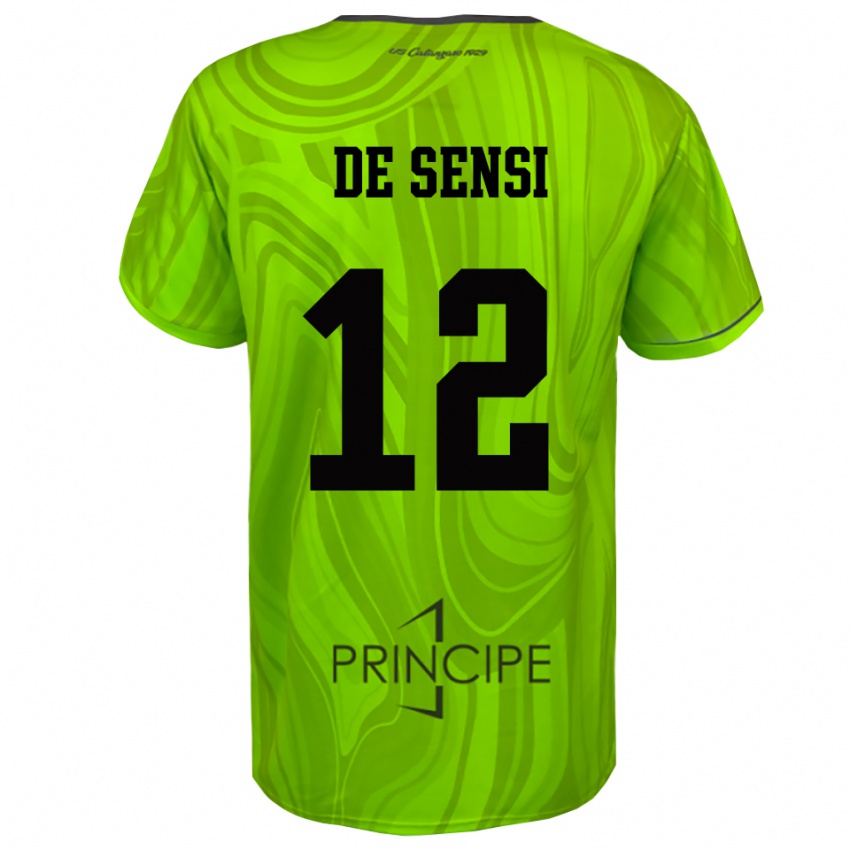 נשים Giuseppe De Sensi #12 שחור ירוק צהוב חולצת שוער 2025/26 חולצה קצרה