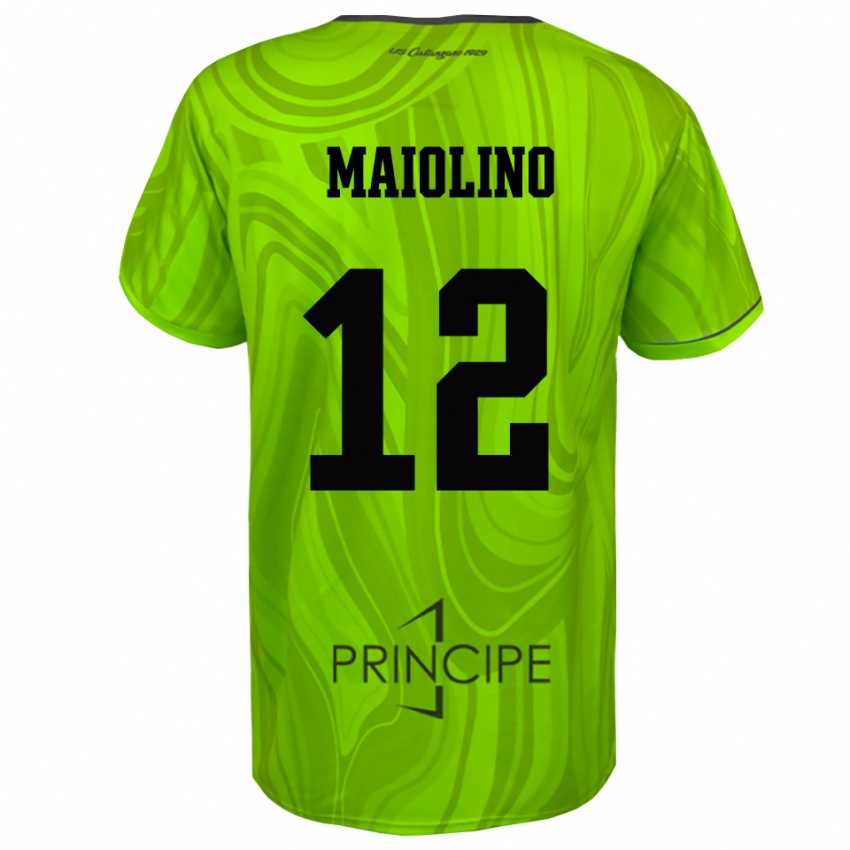 נשים Alex Maiolino #12 שחור ירוק צהוב חולצת שוער 2025/26 חולצה קצרה