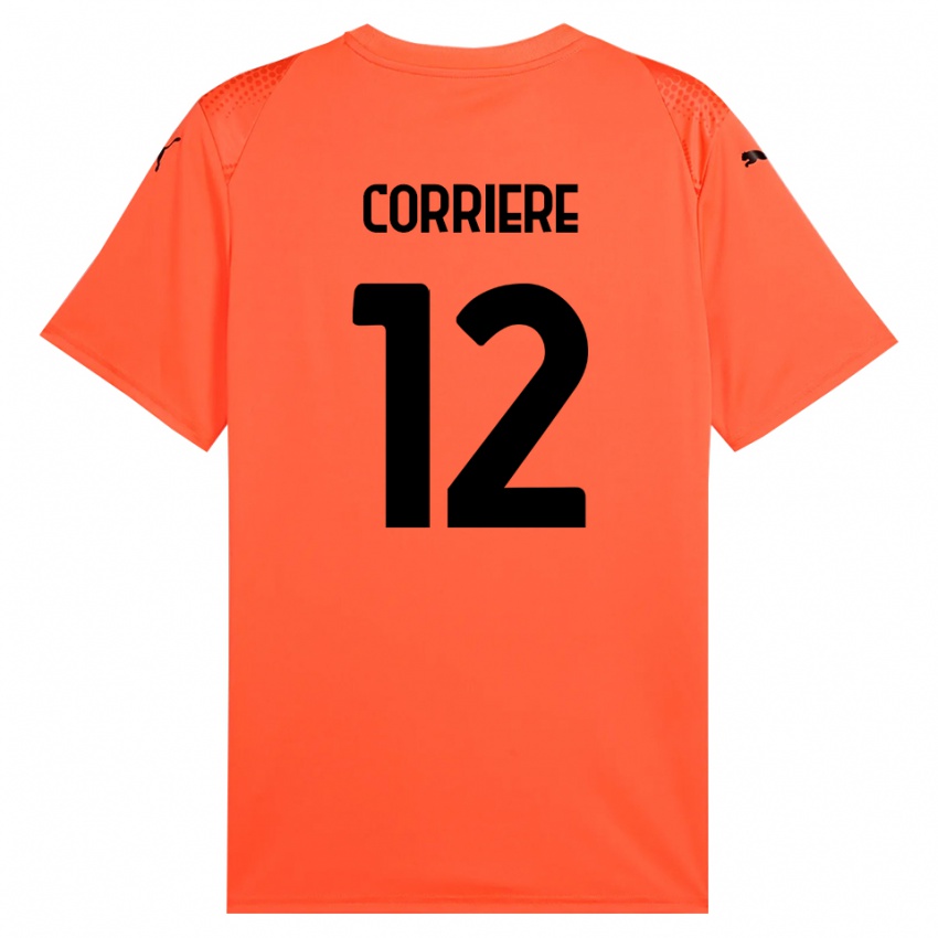 נשים פרנצ׳סקו קורייר #12 שחור כתום חולצת שוער 2025/26 חולצה קצרה