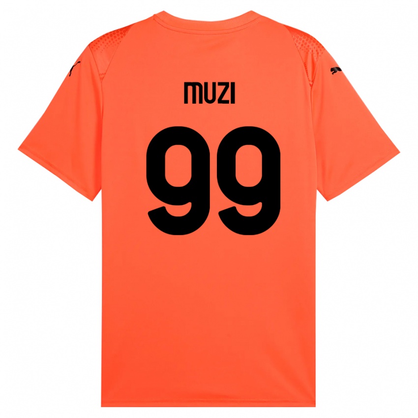 נשים כריסטיאן מוזי #99 שחור כתום חולצת שוער 2025/26 חולצה קצרה