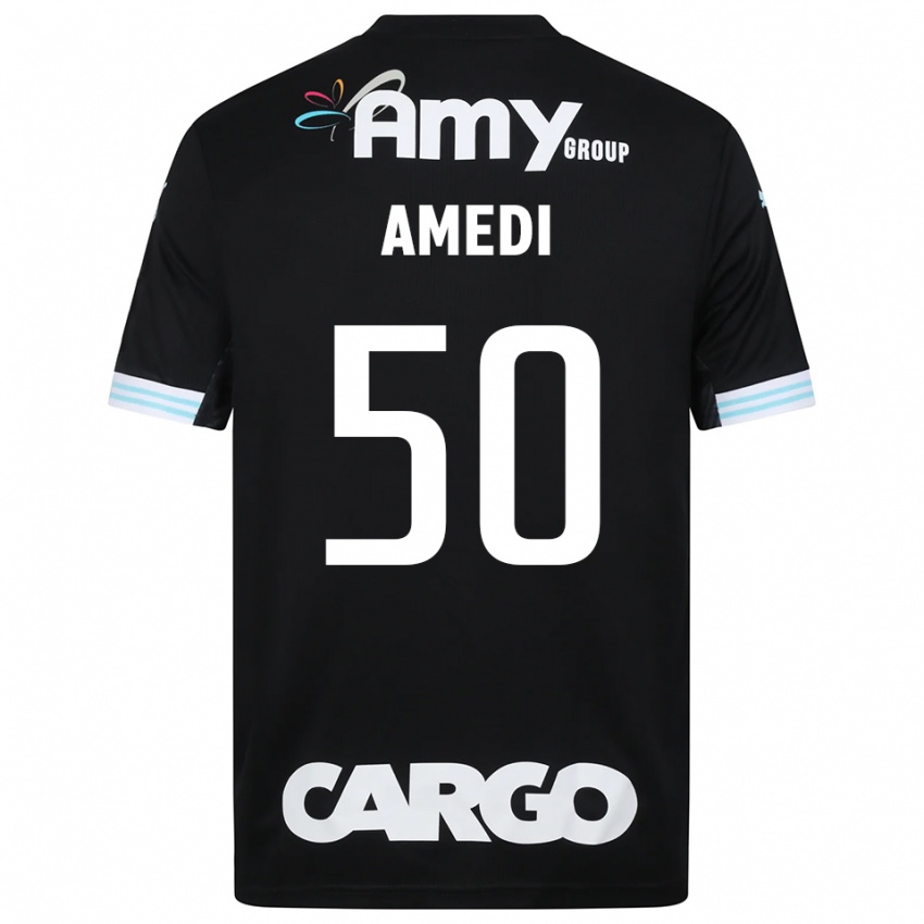 נשים שורה אמדי #50 לבן שחור חולצת שוער 2025/26 חולצה קצרה