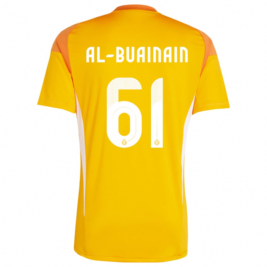 נשים Mubarak Al-Buainain #61 לבן צהוב כתום חולצת שוער 2025/26 חולצה קצרה