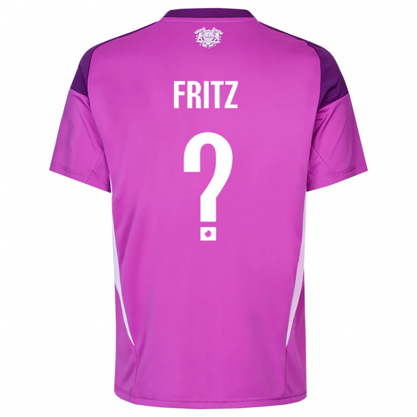 נשים Gustav Fritz #0 לבן סגול לילך חולצת שוער 2025/26 חולצה קצרה