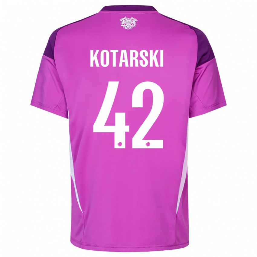 נשים דומיניק קוטרסקי #42 לבן סגול לילך חולצת שוער 2025/26 חולצה קצרה