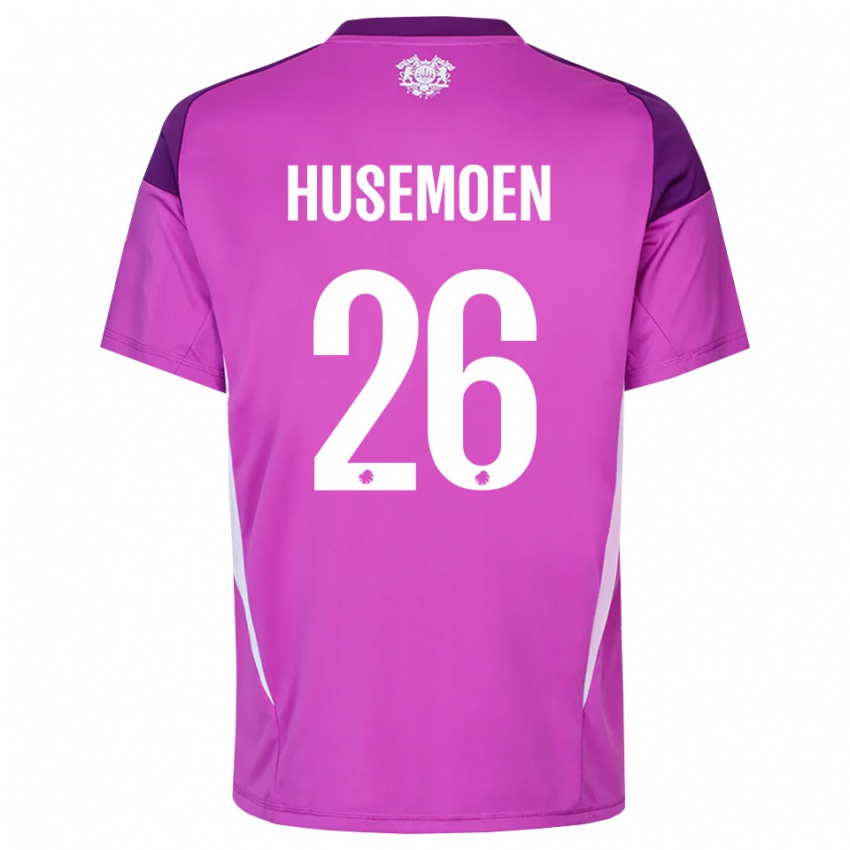 נשים Astrid Husemoen #26 לבן סגול לילך חולצת שוער 2025/26 חולצה קצרה