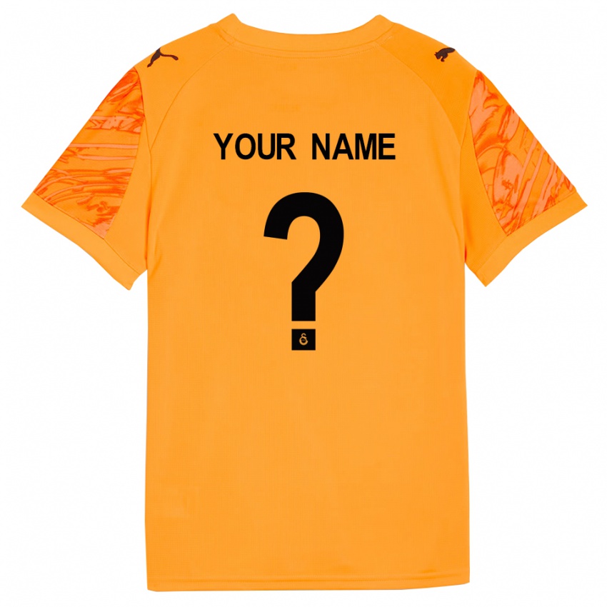 נשים גלאטסראיי שחור כתום כהה חולצת שוער 2025/26 חולצה קצרה