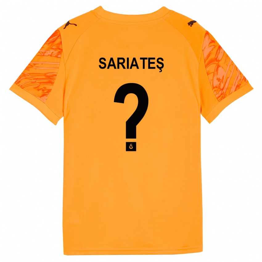 נשים Taha Sarıateş #0 שחור כתום כהה חולצת שוער 2025/26 חולצה קצרה