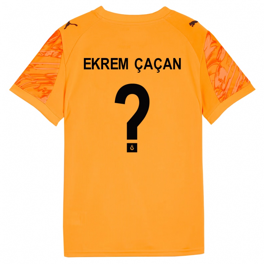 נשים Yağız Ekrem Çaçan #0 שחור כתום כהה חולצת שוער 2025/26 חולצה קצרה