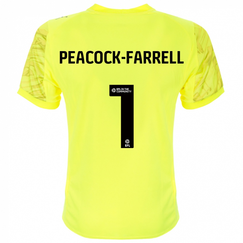 נשים ביילי פיקוק-פארל #1 שחור צהוב חולצת שוער 2025/26 חולצה קצרה