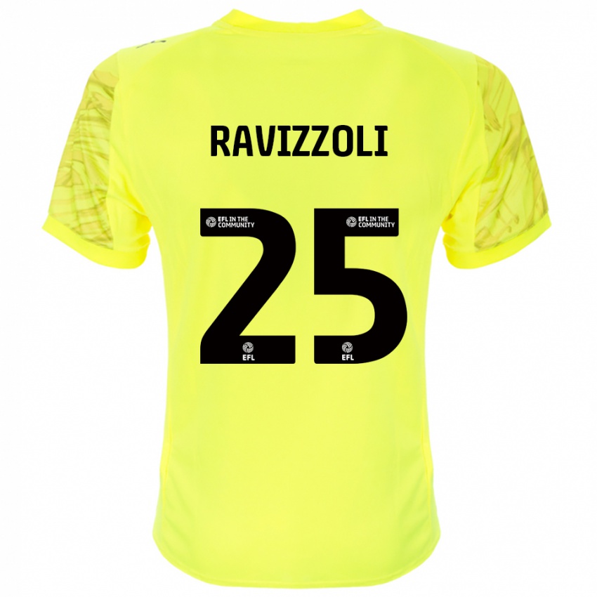 נשים פרנקו רוויסולי #25 שחור צהוב חולצת שוער 2025/26 חולצה קצרה