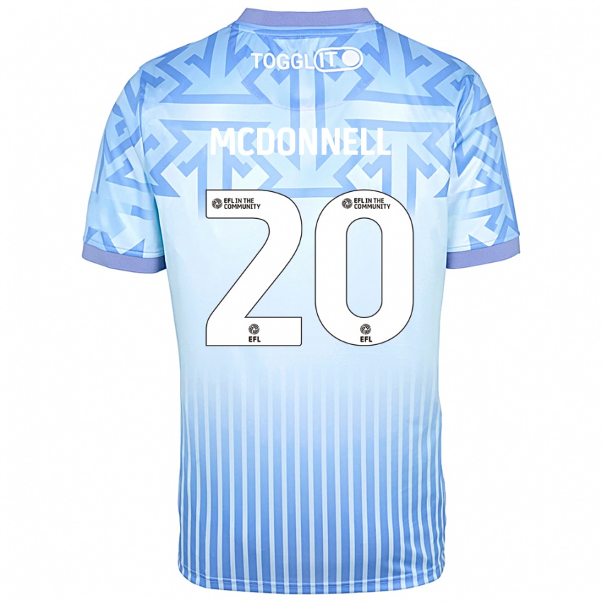 נשים Joe McDonnell #20 לבן כחול בהיר חולצת שוער 2025/26 חולצה קצרה
