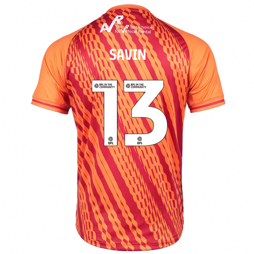 נשים טובי סאווין #13 כתום חולצת שוער 2025/26 חולצה קצרה