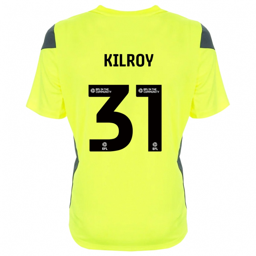 נשים ינסון מיכאל קילרוי #31 שחור ירוק פלורסנט חולצת שוער 2025/26 חולצה קצרה